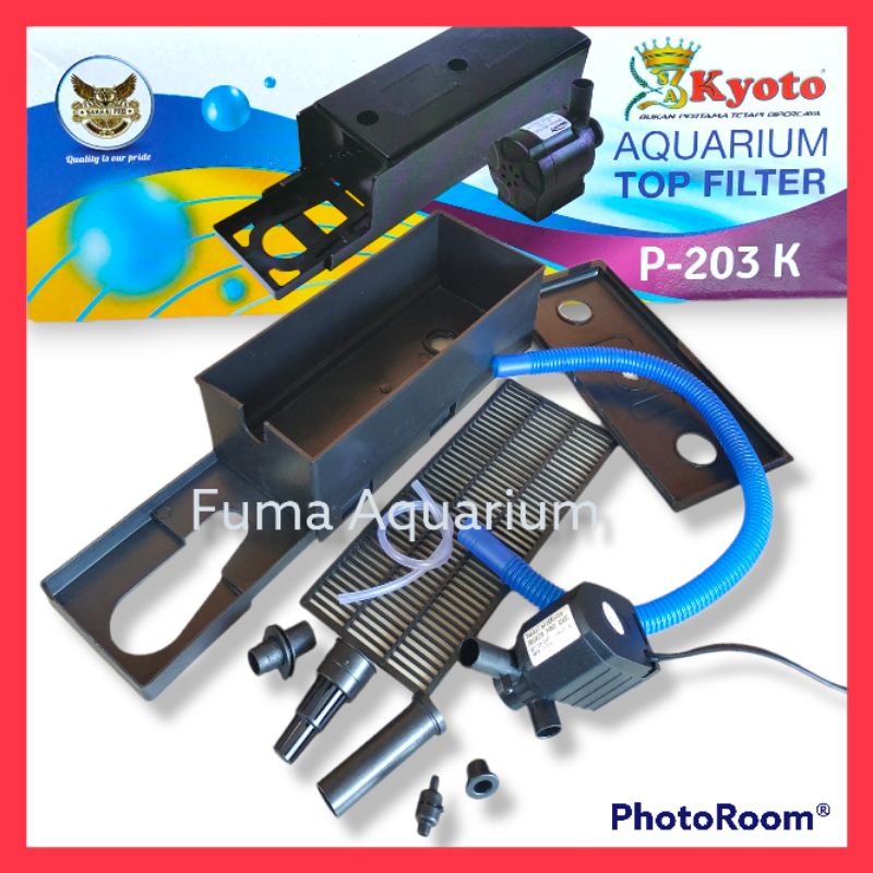 Top Filter Box Komplit Kyoto P 203K Filter Atas full set lengkap Aquarium 60-80cm Akuarium Aquascape