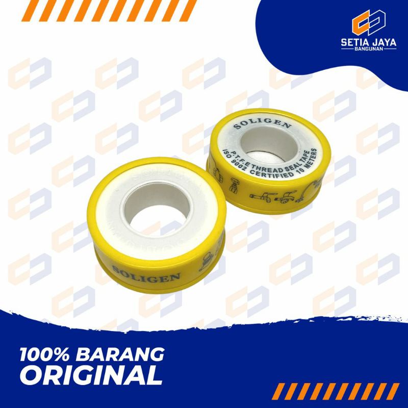 Seal Tape / Isolasi / Selotip / Lakban Kran Soligen Satuan