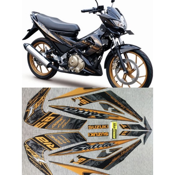 Striping lis standar satria fu 2012 SE spesial edition gold