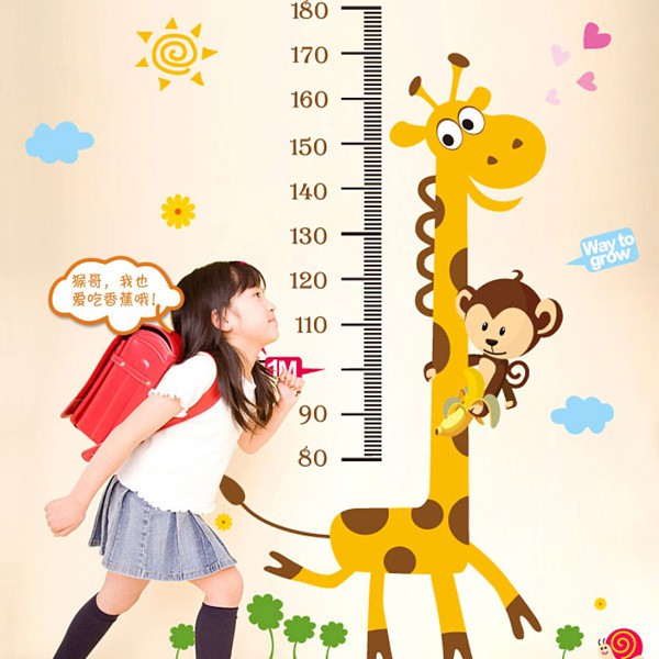 RELIZA Wall Sticker / Stiker Dinding TINGGI BADAN JERAPAH Grow Up AY831