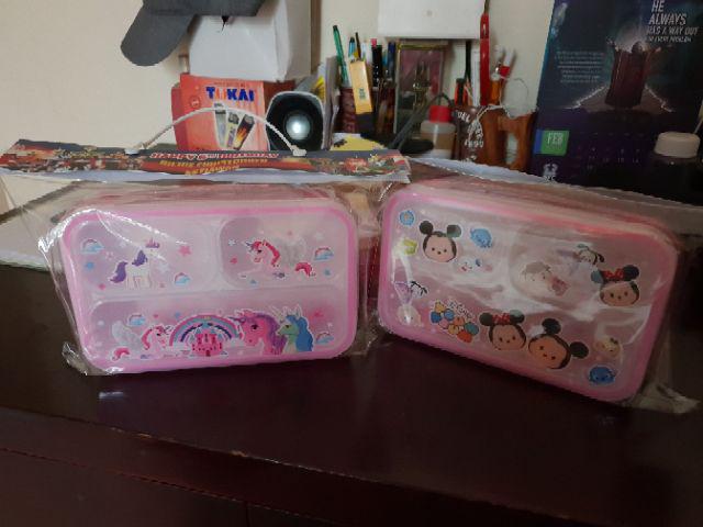 Lunch Box Sekat 2 Stainless Anti Tumpah Karakter 9003