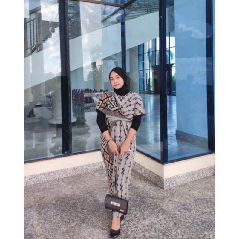 COUPLE DRESS DAN KEMEJA TENUN SONGKET WARNA GREY DRESS  RAISA GREY DRESS KOREA DRESS IVORY DRESS AUR