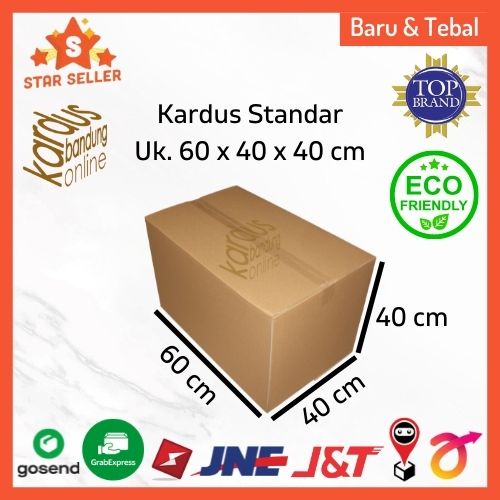 

Kardus Box Karton Kotak Dus Packing Jumbo Besar Pindahan Polos Uk. 60x40x40 CFlute Tebal 4 mm Standar Dus Garment