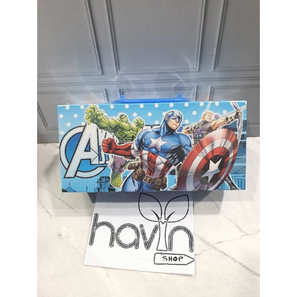 KOTAK PENSIL ada KODE biasa  PASSWORD 3 TINGKAT/PENCIL CASE KODE BIASA-AVENGER kodebiasa
