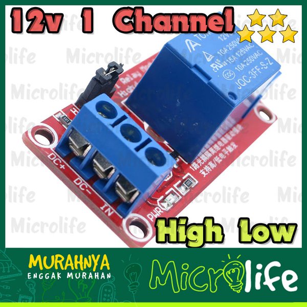 12V 1 Channel Relay High and Low Trigger Module