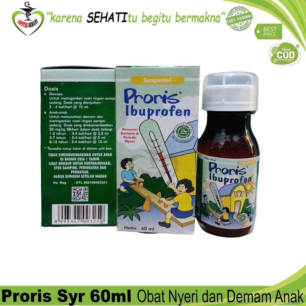 PRORIS SIRUP 60ML OBAT PENURUN PANAS RASA JERUK