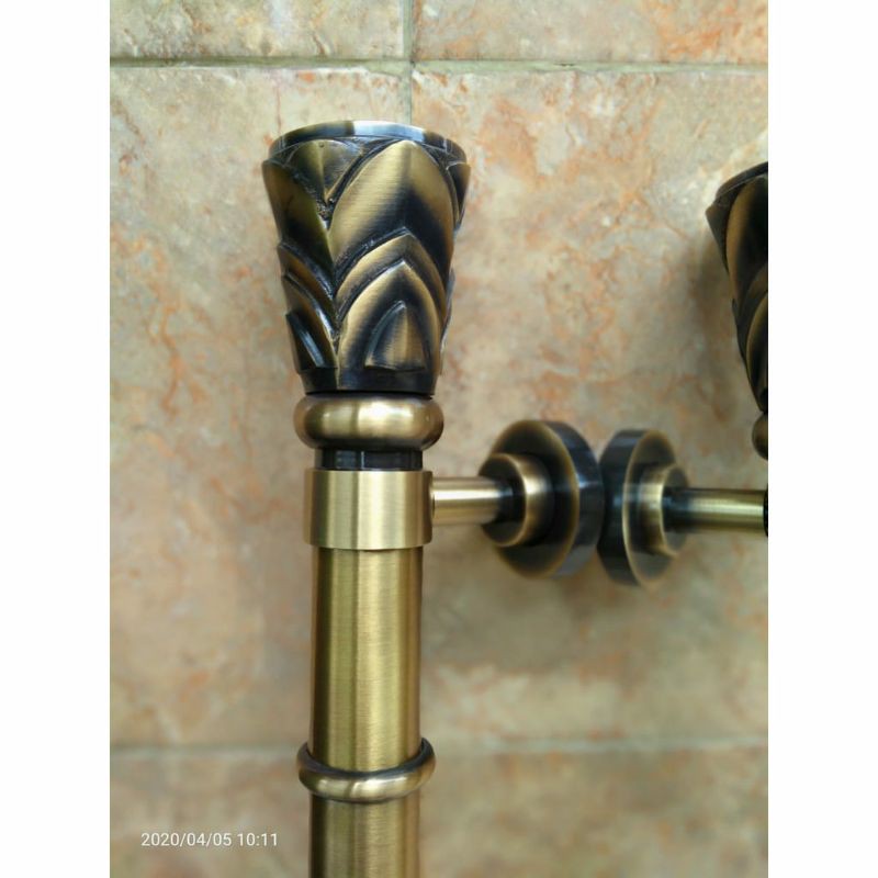 Handle Pintu Rumah Pagar Kuningan Antik Murah Motif Nanas AB 80cm