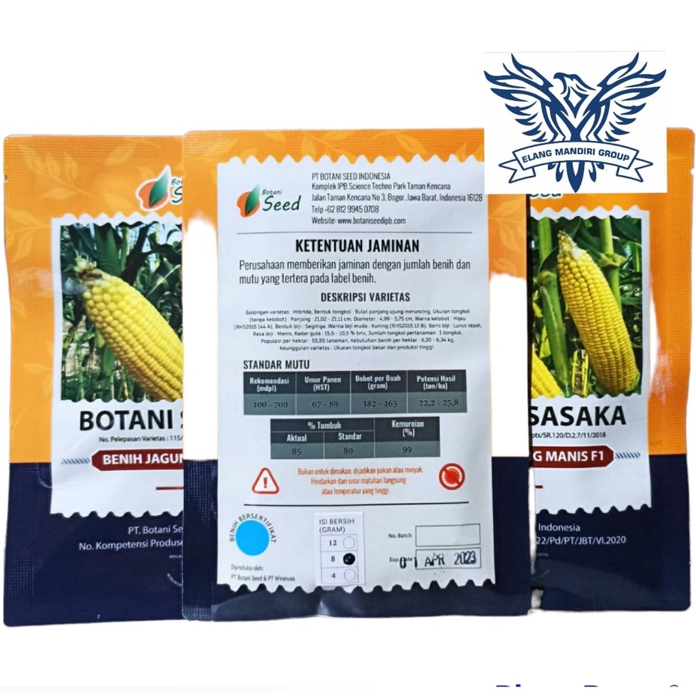 Benih Bibit Jagung Manis Unggul Sasaka 8 Gr Botani Seed