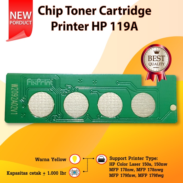 Chip Toner Cartridge 119A W2090A Laser Colour Laser 150a 150nw MFP 178nw 179nw 179fnw 179fwg