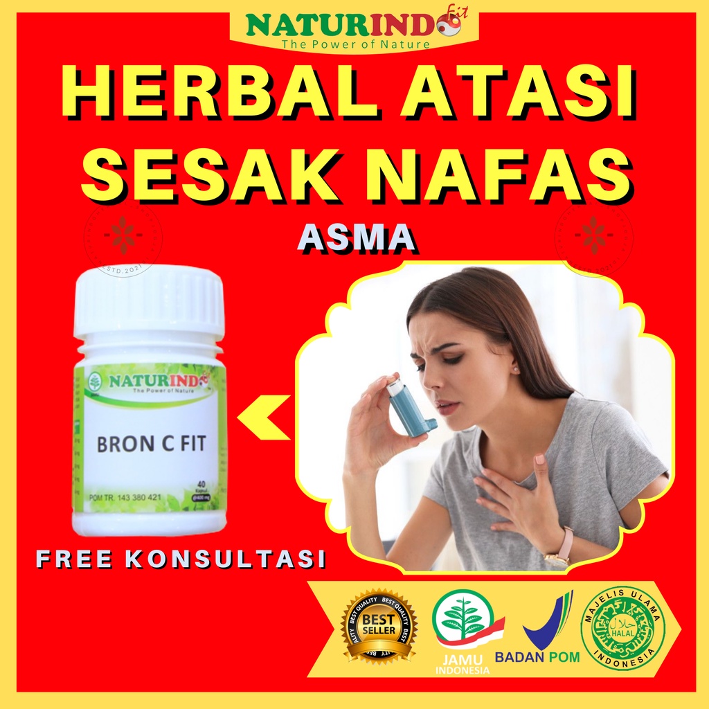 Obat Sesak Nafas Bron C Fit Naturindo Solusi Atasi Gangguan Pernafasan Asma Gurah Bronkitis Obat Batuk Ampuh-BRON C FIT