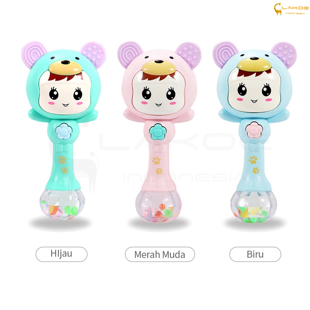 Mainan Bayi Tongkat Genggam Rattle Stick Dengan Musik dan Lampu