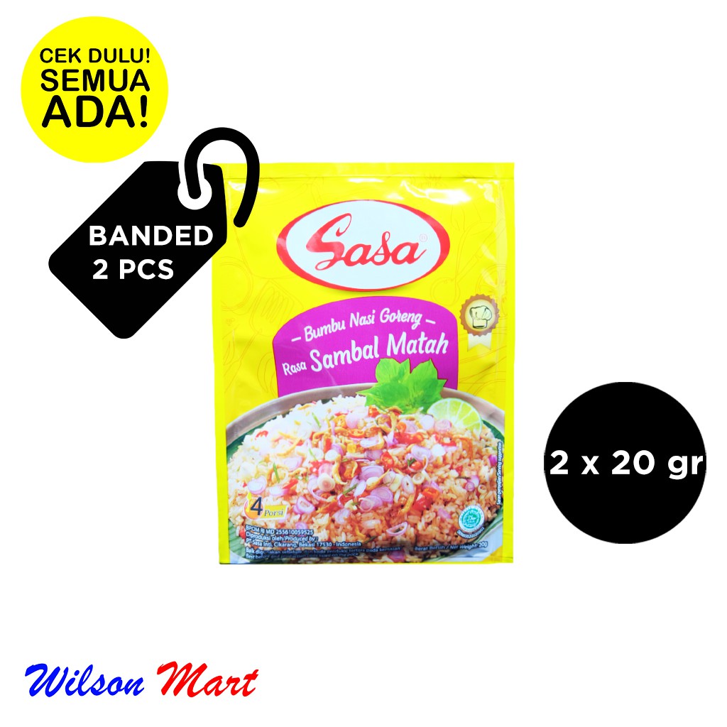 

SASA LARASA BUMBU NASI GORENG RASA SAMBAL MATAH 20 GRAM BANDED 2 PCS