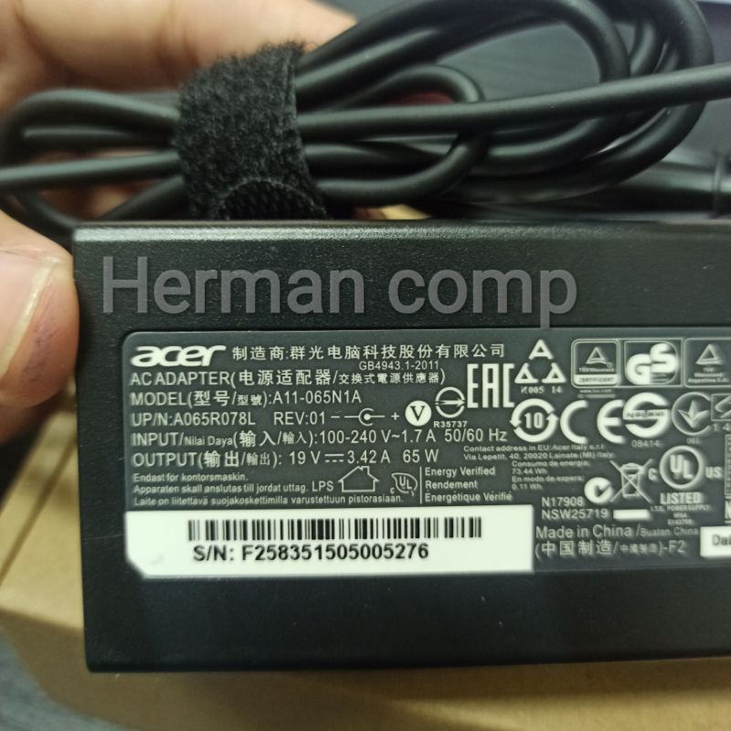 Original Adaptor Acer 4736 4736z 4736g 4736zg 4738 4739 4750 4752 4752Z 4740 4741