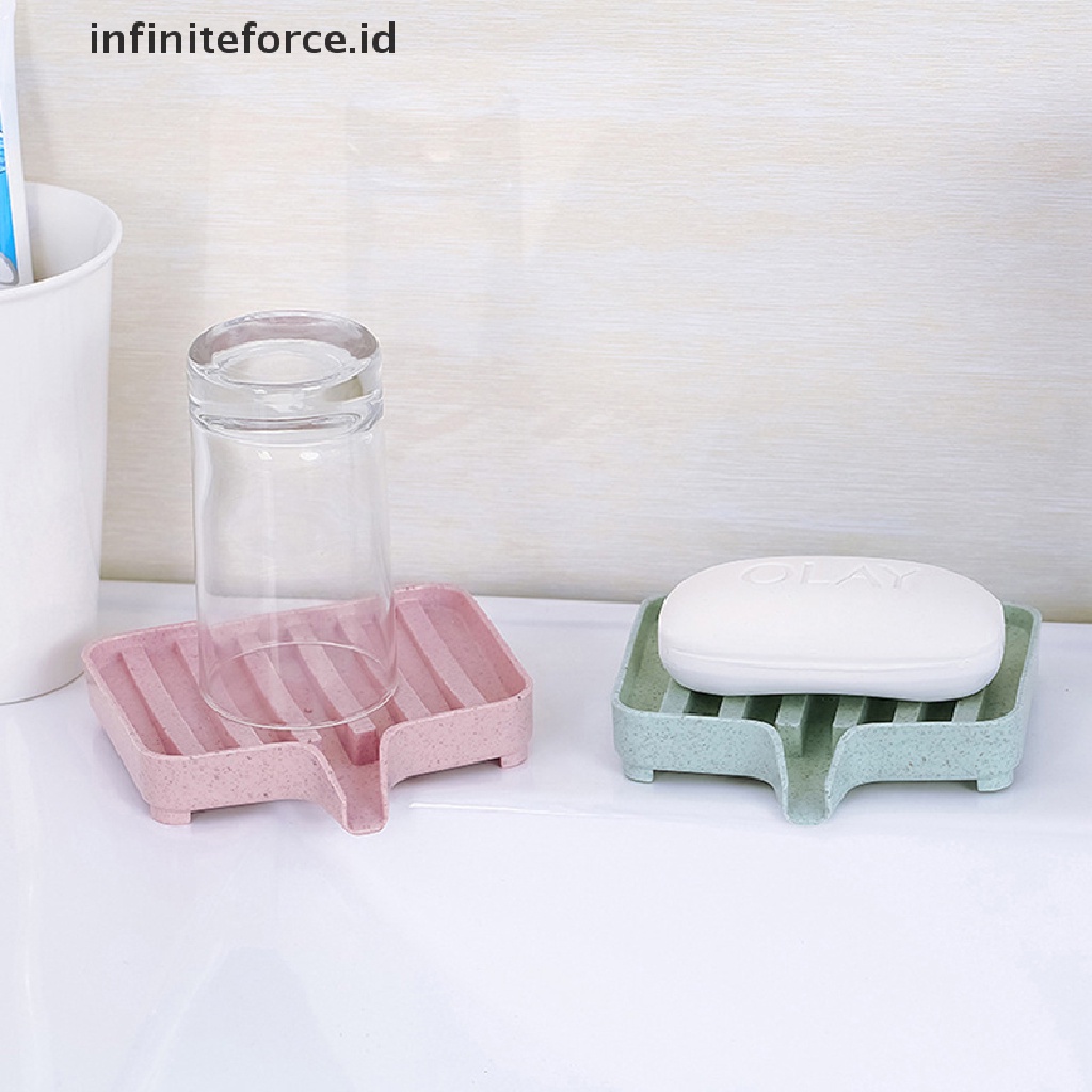 1pc Rak Holder Sabun Bahan Jerami Gandum