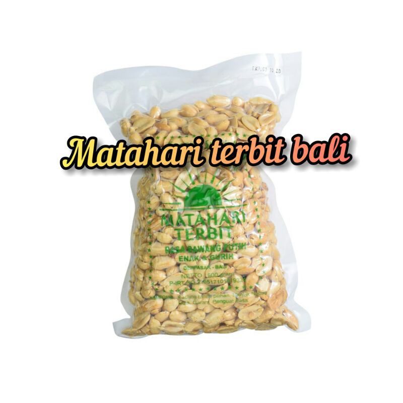 

KACANG MATAHARI TERBIT BALI 500gr rasa bawang,rasa asin dan rasa bumbu manis