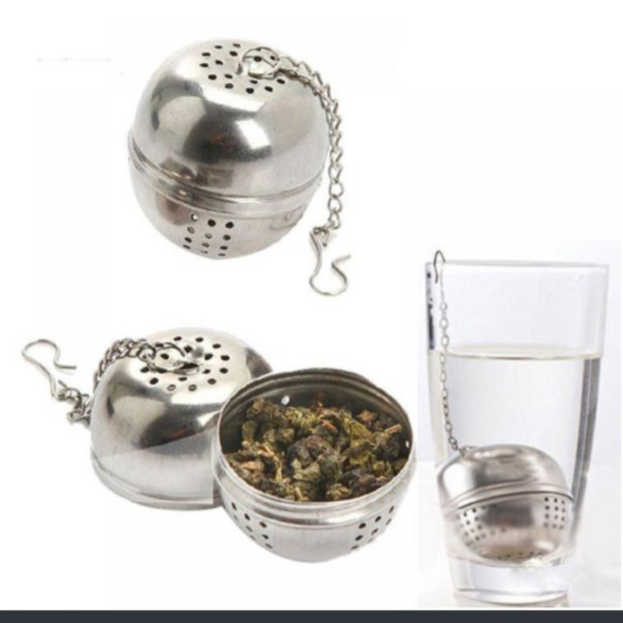 Saringan Seduh teh bola stainless tea strainer serbaguna minuman kesehatan Filter Infuser Multifungsi