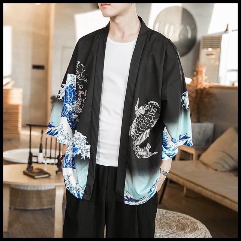 RE02 KIMONO CARDINGAN IMPORT PRIA WANITA JEPANG HARAJUKU HAORI COSPLAY HAORI SUMMER BIG SIZE