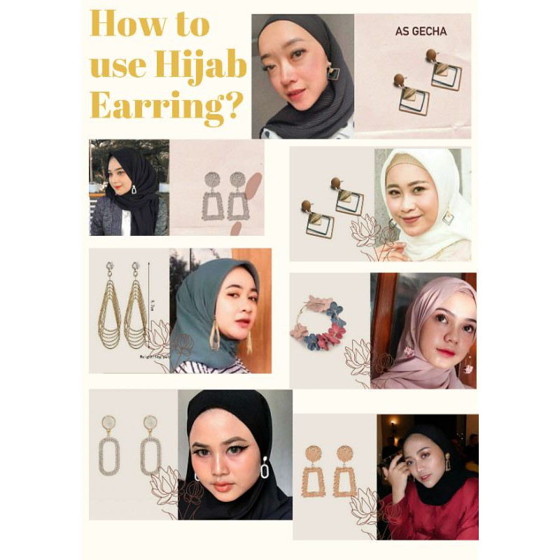 ANTING WANITA ANTING HIJAB ASESORIS WANITA IMPORT EARRINGS ANTING TUSUK-3