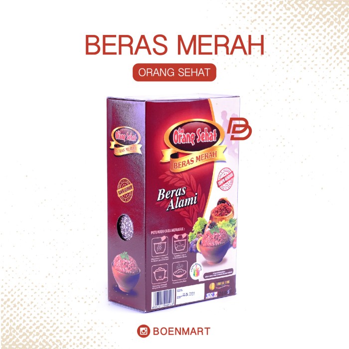 

Beras merah orang sehat ukuran 2 kg