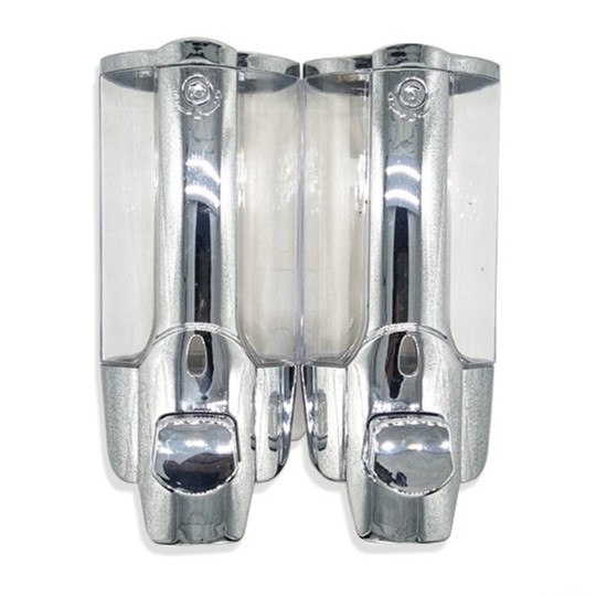 [DS02] Dispenser Sabun Cair Double Tabung / Tempat Sabun Cair 2 Tabung