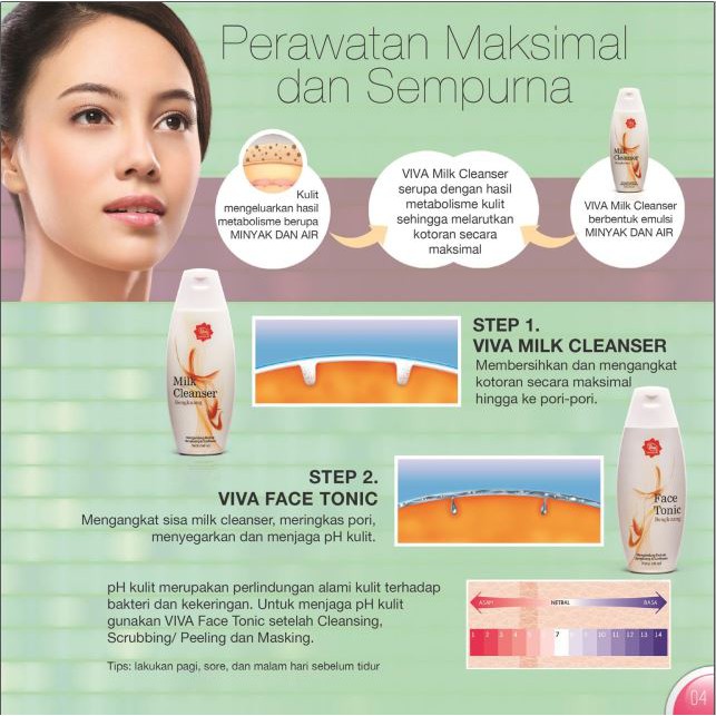 ^ KYRA ^ Viva Milk Cleanser dan Face tonic - Netto 100 ml