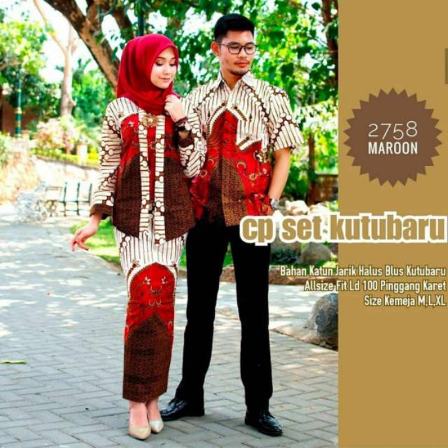 GROSIR COUPLE SET KUTUBARU/GROSIR COUPLE KEBAYA JTR005