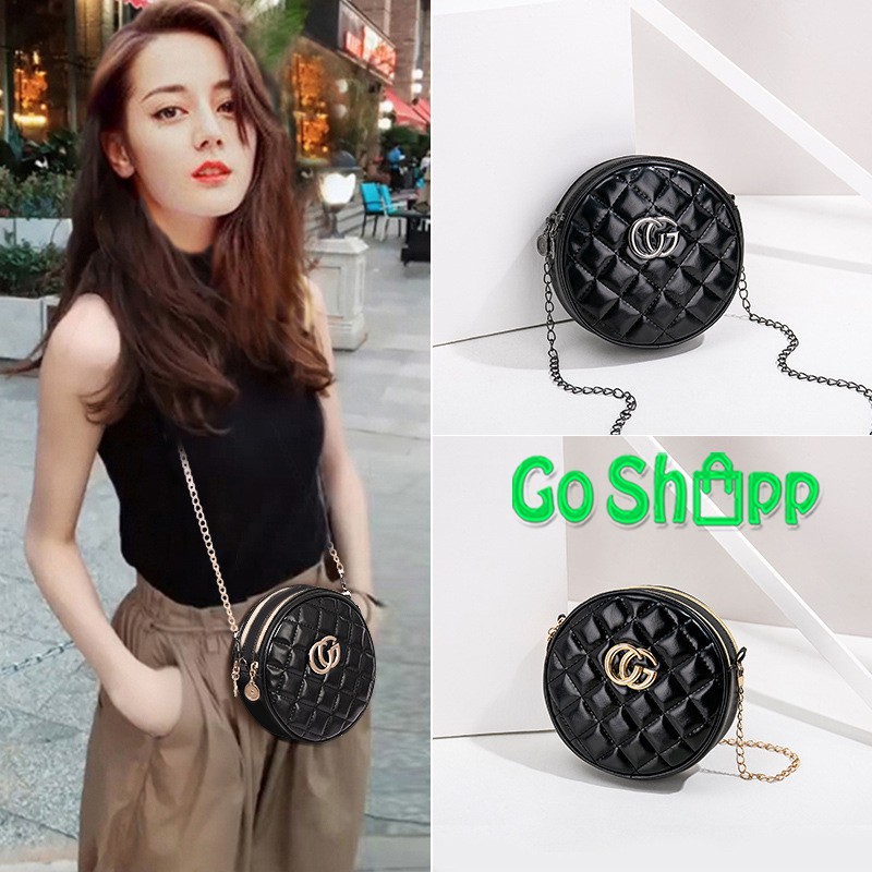 Tas Selempang Bulat CG 2 Sleting - Tas Wanita Import - Tas Wanita Fashion Korea Import Murah [TB04]