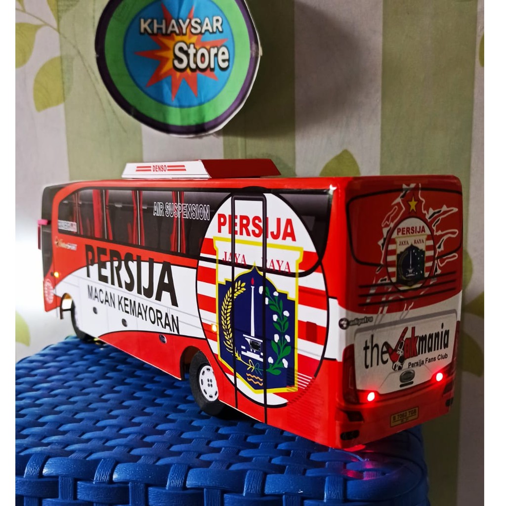 Miniatur bus bis shd persija plus lampu