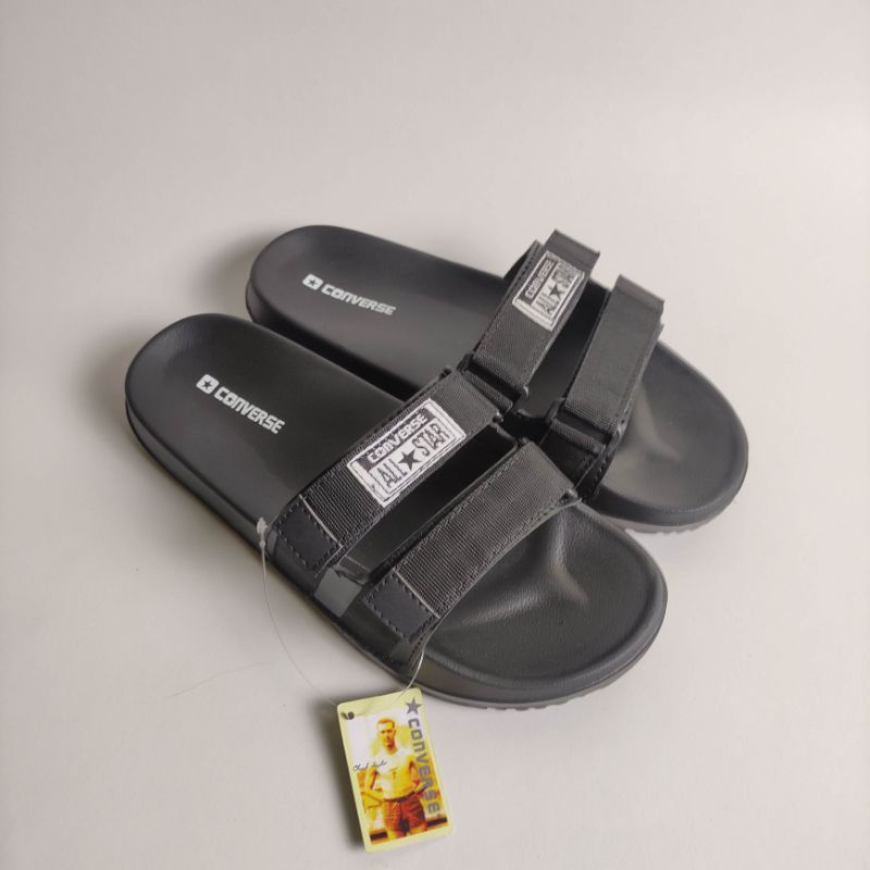 Sandal strap/Velcro Allstar hitam strap hitam