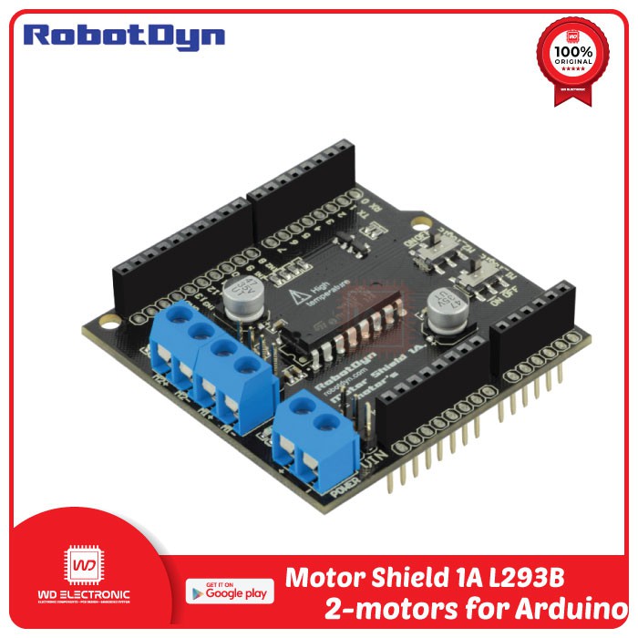 RobotDyn Motor Shield 1A L293B 2-motors for Arduino