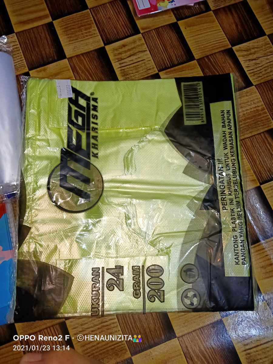 Isi 50lembar Hd24 Mega Warna Embos Kantong Plastik Hd24 Kresek Warna Warni Mega Tipis Kuat Embos