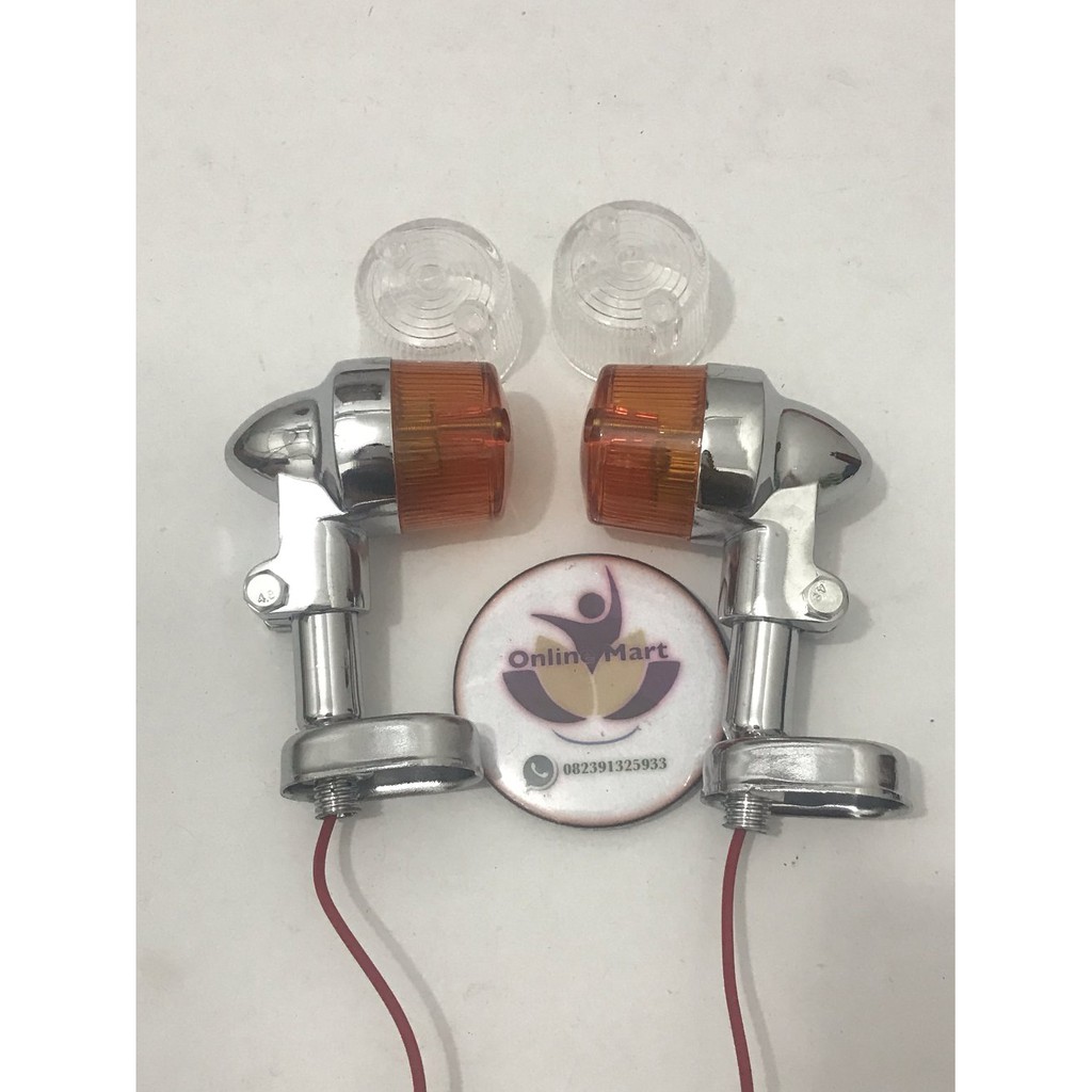 lampu sen classic palu crome variasi cb 100 rx king mega pro motor jadul dll