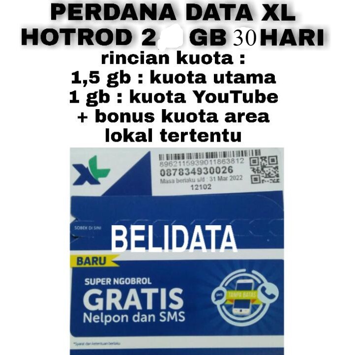 PERDANA DATA XL HOTROD 2GB