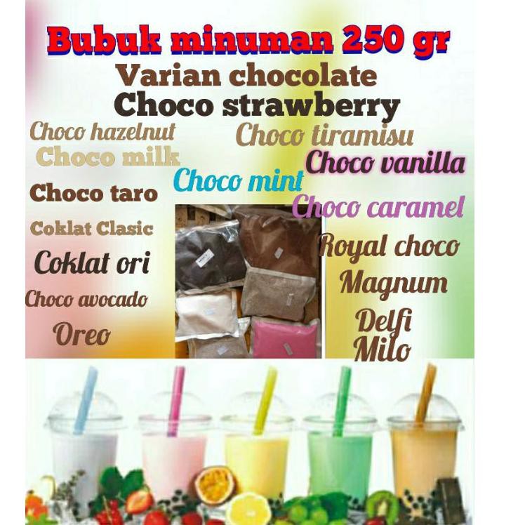 

【murah】 SERBUK MINUMAN 250 GR varian chocolate