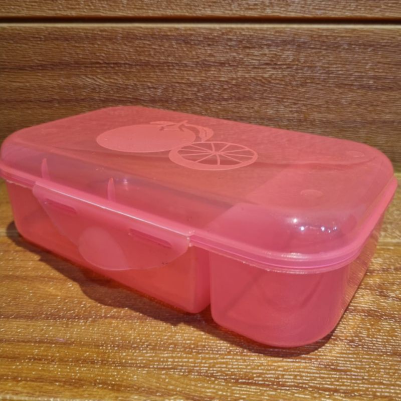 Lunch Box Pamela / Tempat Makan Sekat 2 / Lunch Box Warna Murah / Tempat Bekal