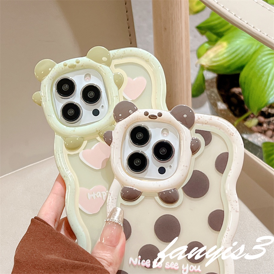 Compatible For iPhone 14 13 12 11 Pro Max X XR Xs Max 8 7 6 6s Plus SE 2020 Soft Case Pelindung Lensa Bening Motif Dot Hati Untuk