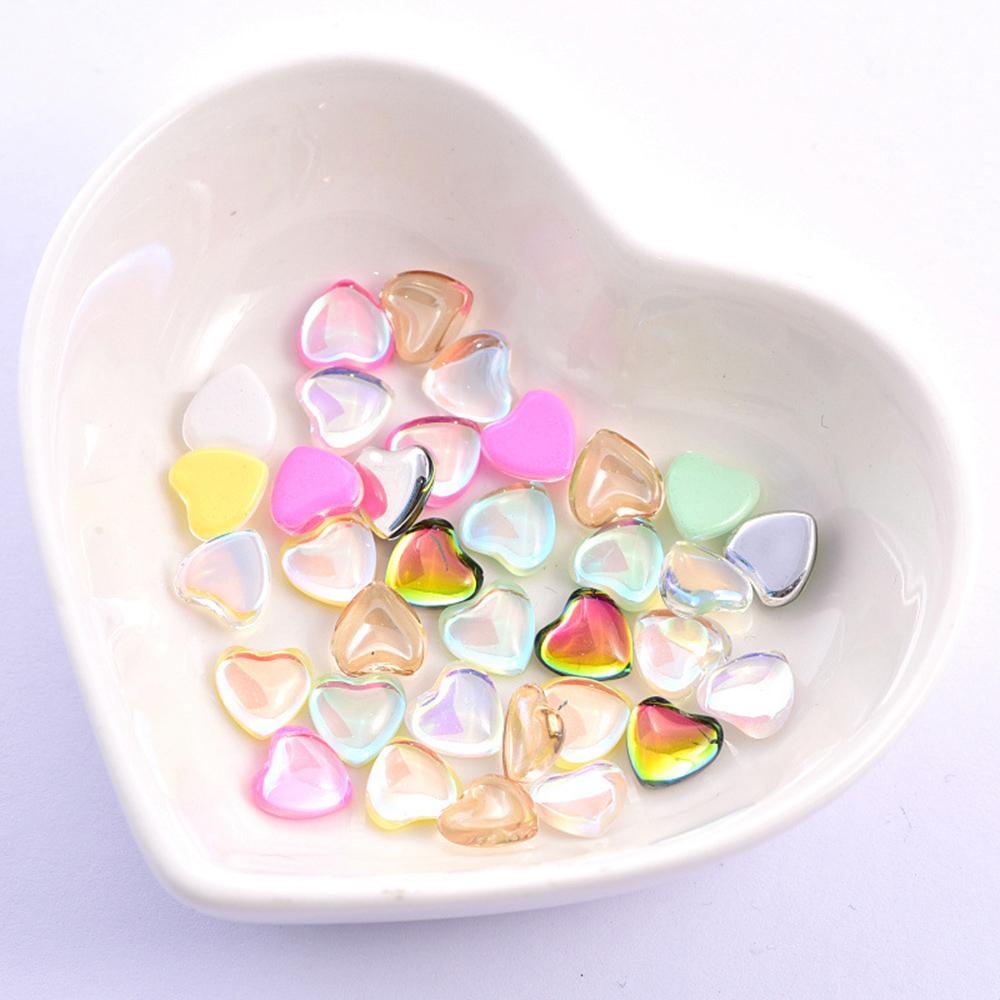 Agustin 3D Nail Art Rhinestones 10pcs/lot Kaca Manikur Aksesoris Peach Hati Nail Art Dekorasi