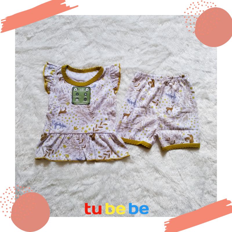 Cuit Setelan Anak - Setelan Ruffle Kutung Celana Pendek Shika Series by Cuit Babywear