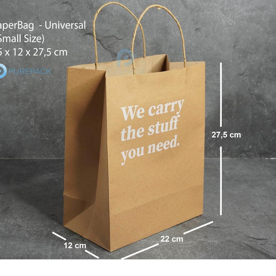 

☍DI8 PAPERBAG KRAFT COKLAT STANDART STARBUCK SIZE SMALL MIN 24 PCS/PACK GOODIE BAG PAPER BAG READY ❆