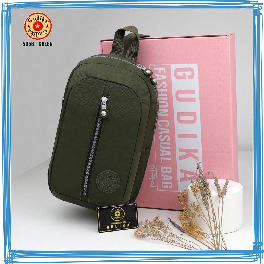 SALE GUDIKA - Waistbag Couple Modis Import Original 5056 - Tas Wanita Pria Tas Selempang Bahu Kekinian Bahan Nylon Waterproof Anti Air - slingbag - tas mini - bag - cewek - imut - fashion - branded - tas Pinggang - slempang - termurah - ori - handbag