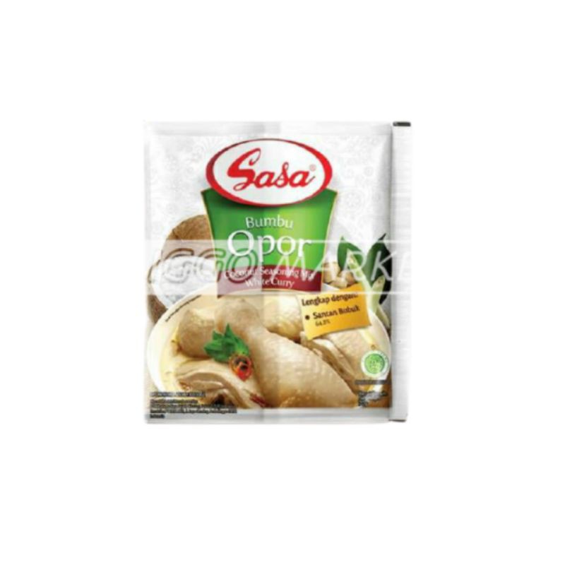 

Sasa - Bumbu Opor Ayam + Santan / 28g Coconut Seasoning Mix White Cury