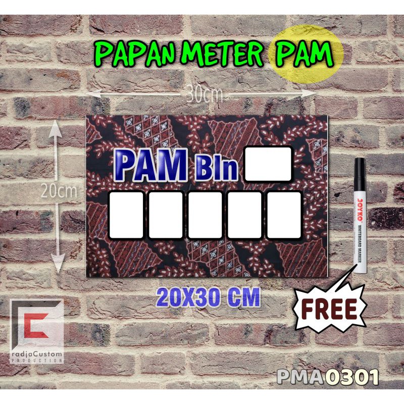 

RadjaCustom Papan Meter Listrik PLN PAM motif Unik - Batik 01