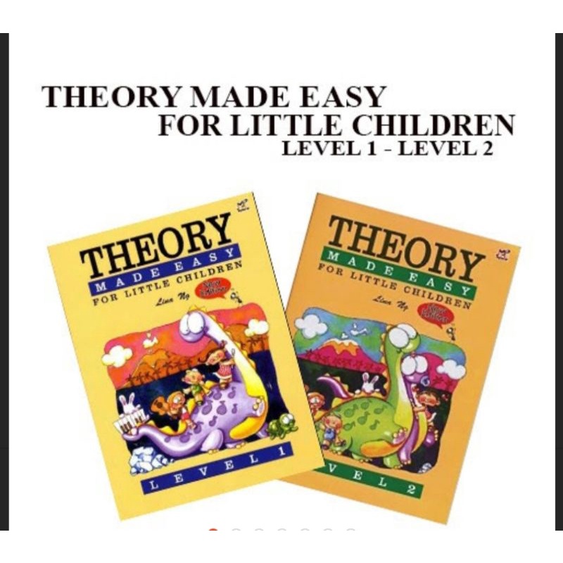 Buku Theory Made Easy for little children level 1 atau 2 by LINA NG with stickers cover coklat