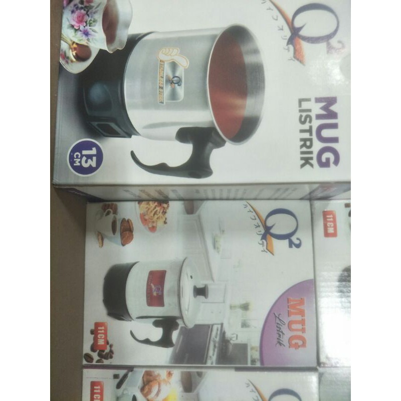 Mug electric elektrik stainless steel gelas mini masak mie air travel