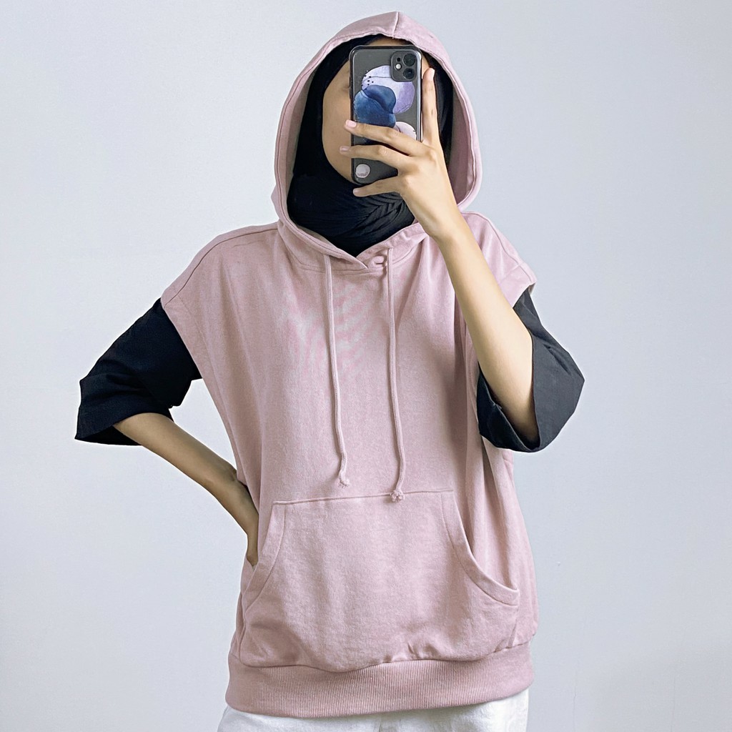 rompi hoodie polos