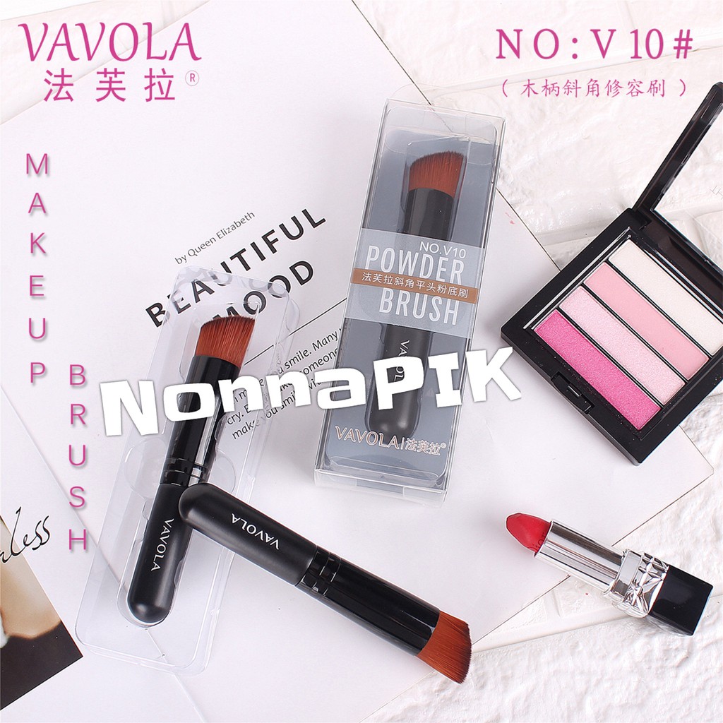 VAVOLA Angled Flat Foundation Brush - Makeup Brush / Kuas Makeup