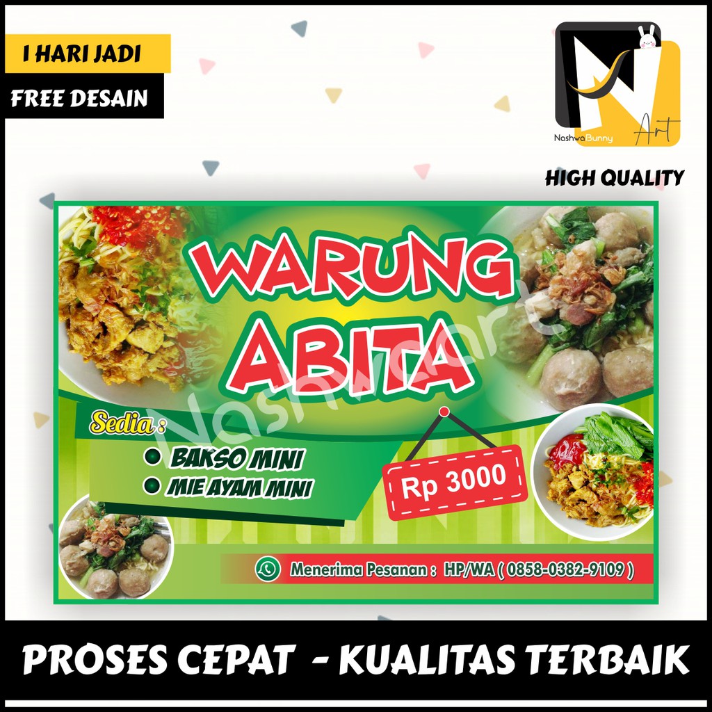  Spanduk  Toko Frozen Food  contoh desain  spanduk 