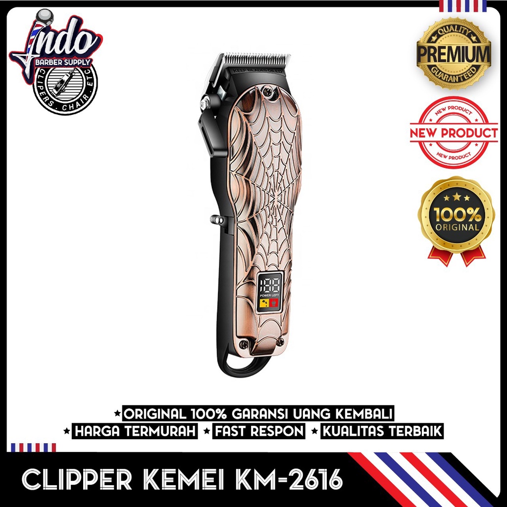 Kemei 2616 metal fade hair clipper profesional kemei km 2616 cukur / Clipper Spiderman