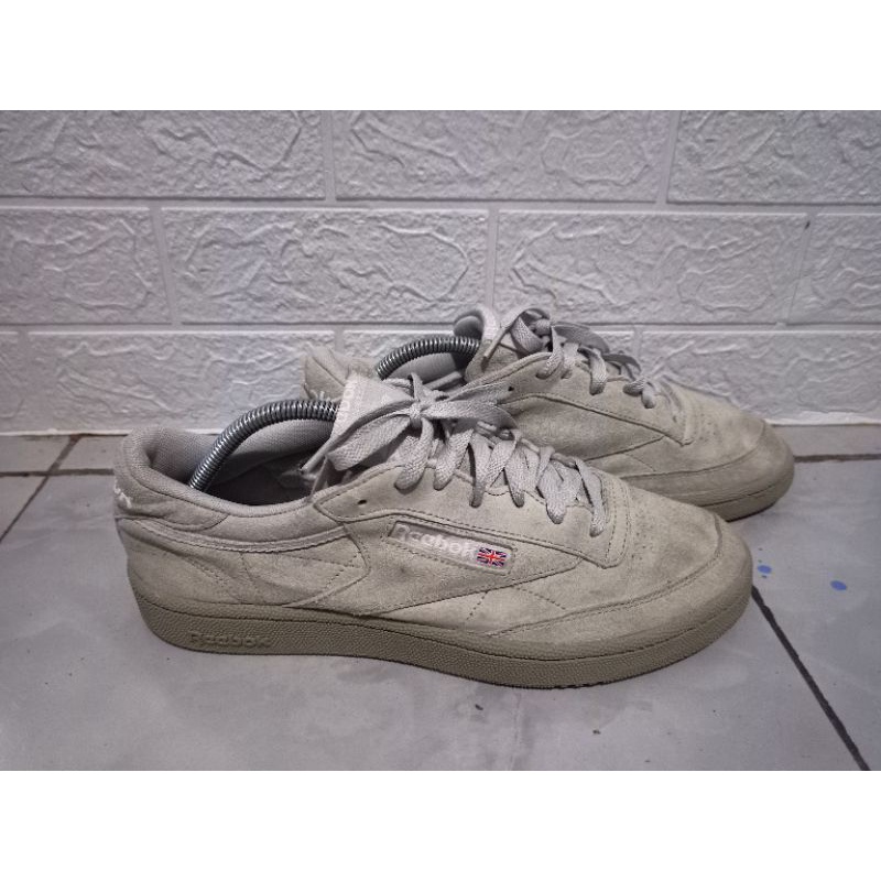 sepatu second/thrift reebok club c 85 grey | Shopee