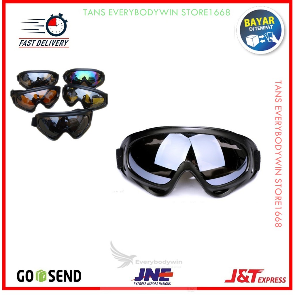 [READY STOK] KACAMATA GOGGLES SKI KACA MATA HELM RETRO VINTAGE OLAHRAGA BINGKAI TEBAL LAPISAN KARET
